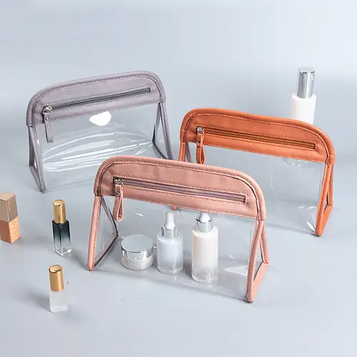 PVC Transparent Travel Portable Fashion Mens Plastic Toiletry Bag Makeup Organizer